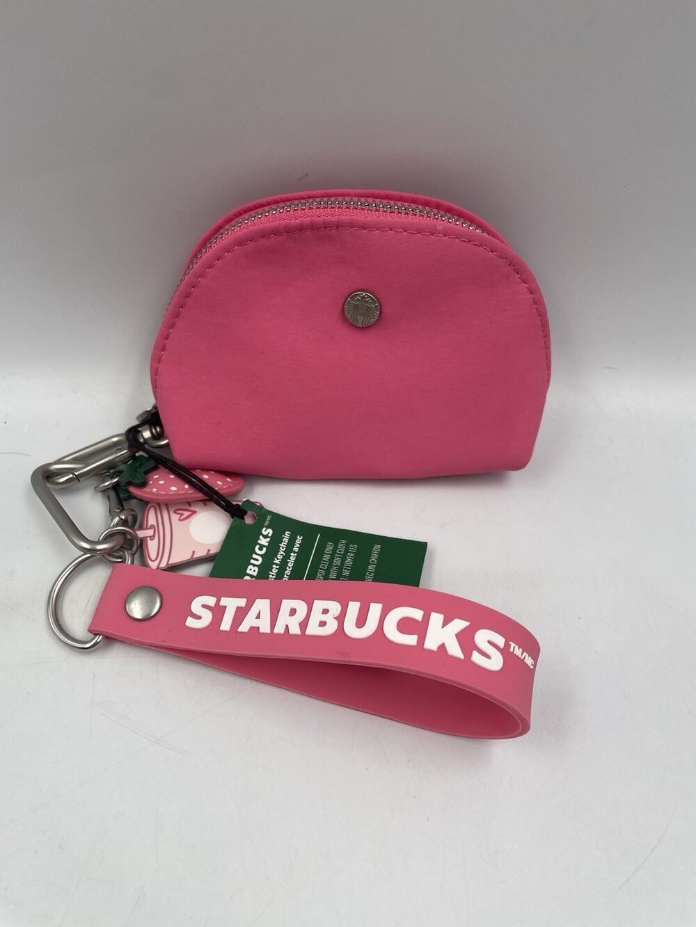 Starbucks Pouch Wristlet Keychain Pink Drink Series 2026 Limited Edition ~ NWT!